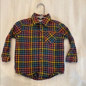 Ruffle (Rugged) Butts multicolor Plaid baby boy Shirt 18-24 months